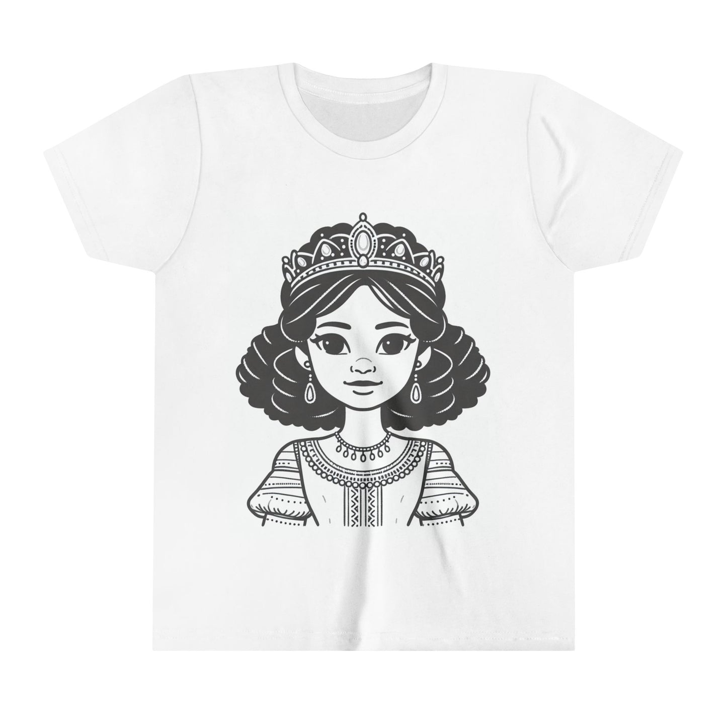 Young African American Princess -Youth Short Sleeve Tee