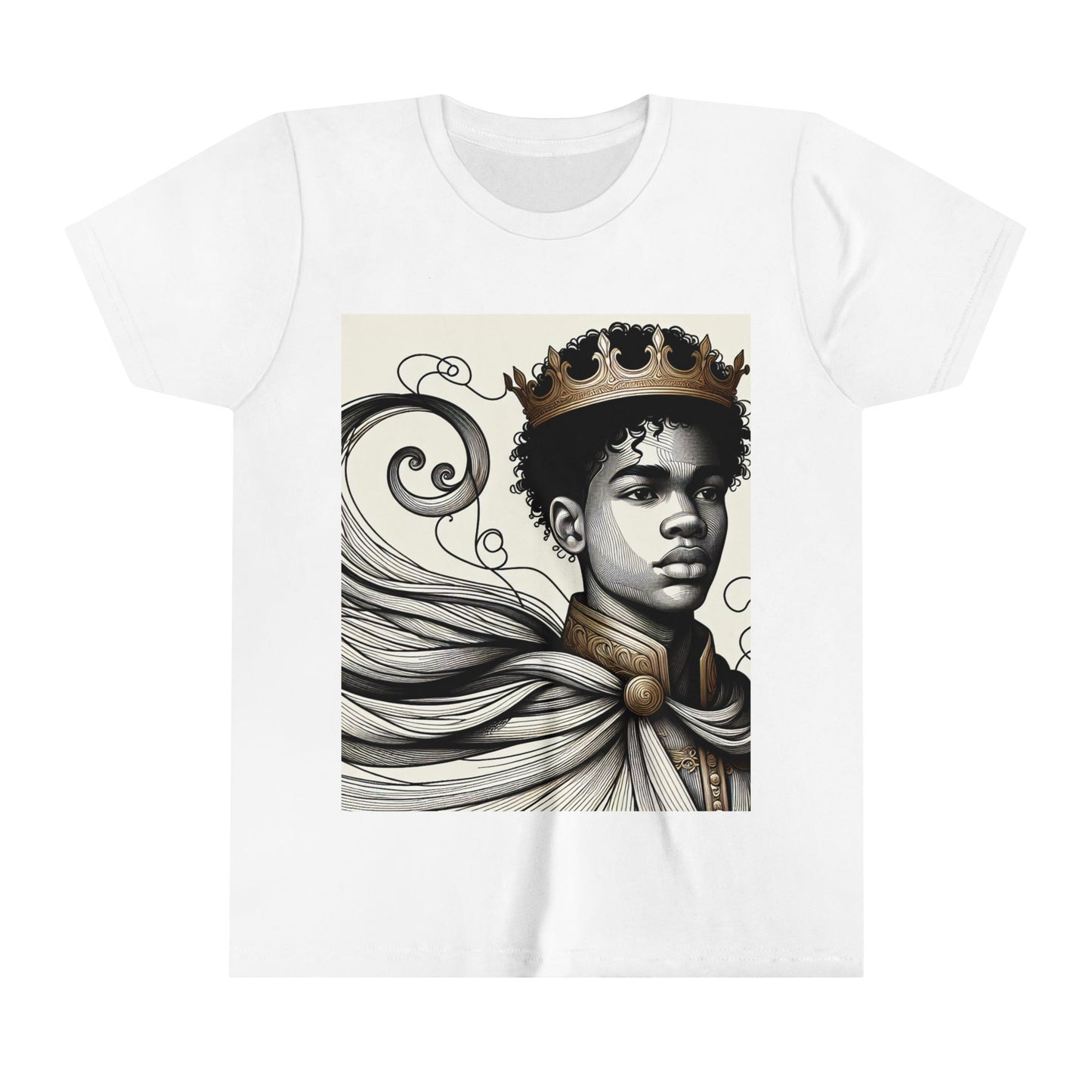 Young African American Prince -Youth Short Sleeve Tee