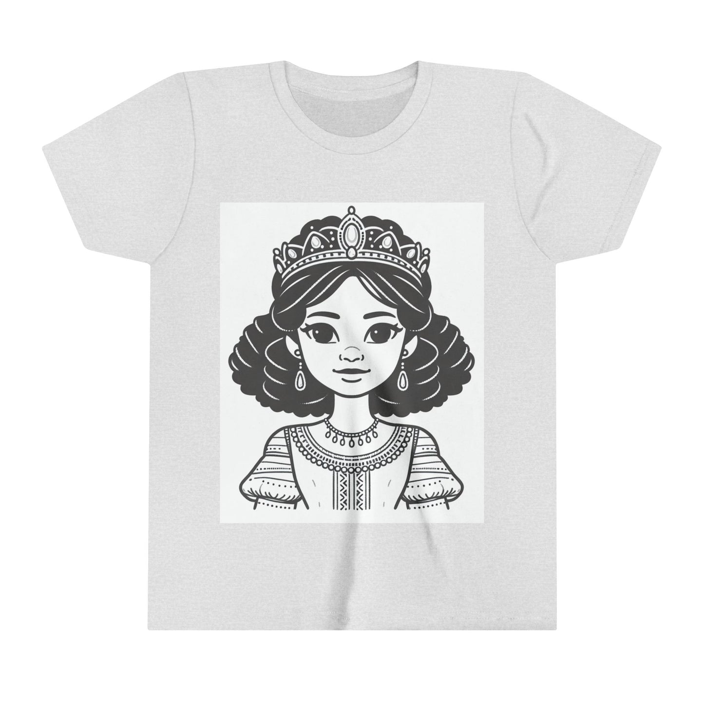 Young African American Princess -Youth Short Sleeve Tee