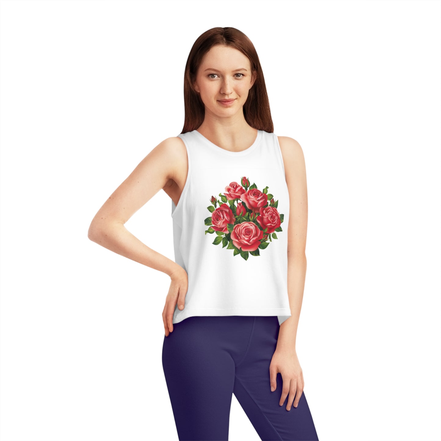 Roses Cluster Women's Dancer Cropped Tank Top