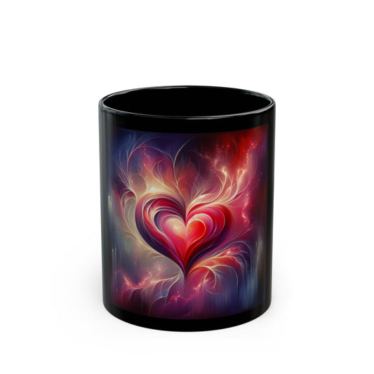 Love's Heart Black Mug (11oz, 15oz)