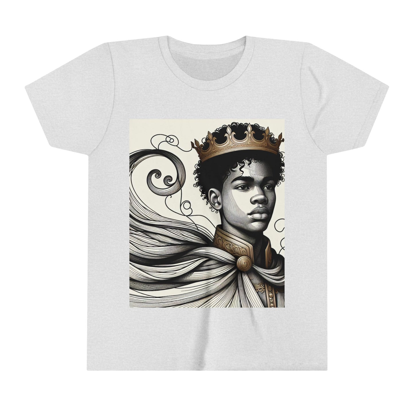 Young African American Prince -Youth Short Sleeve Tee