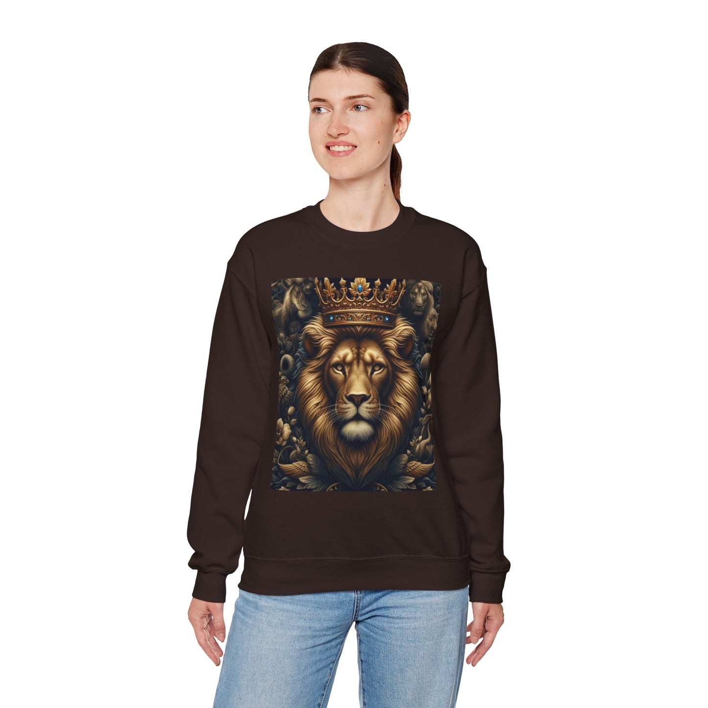 Lion - King of the Jungle - Unisex Heavy Blend™ Crewneck Sweatshirt