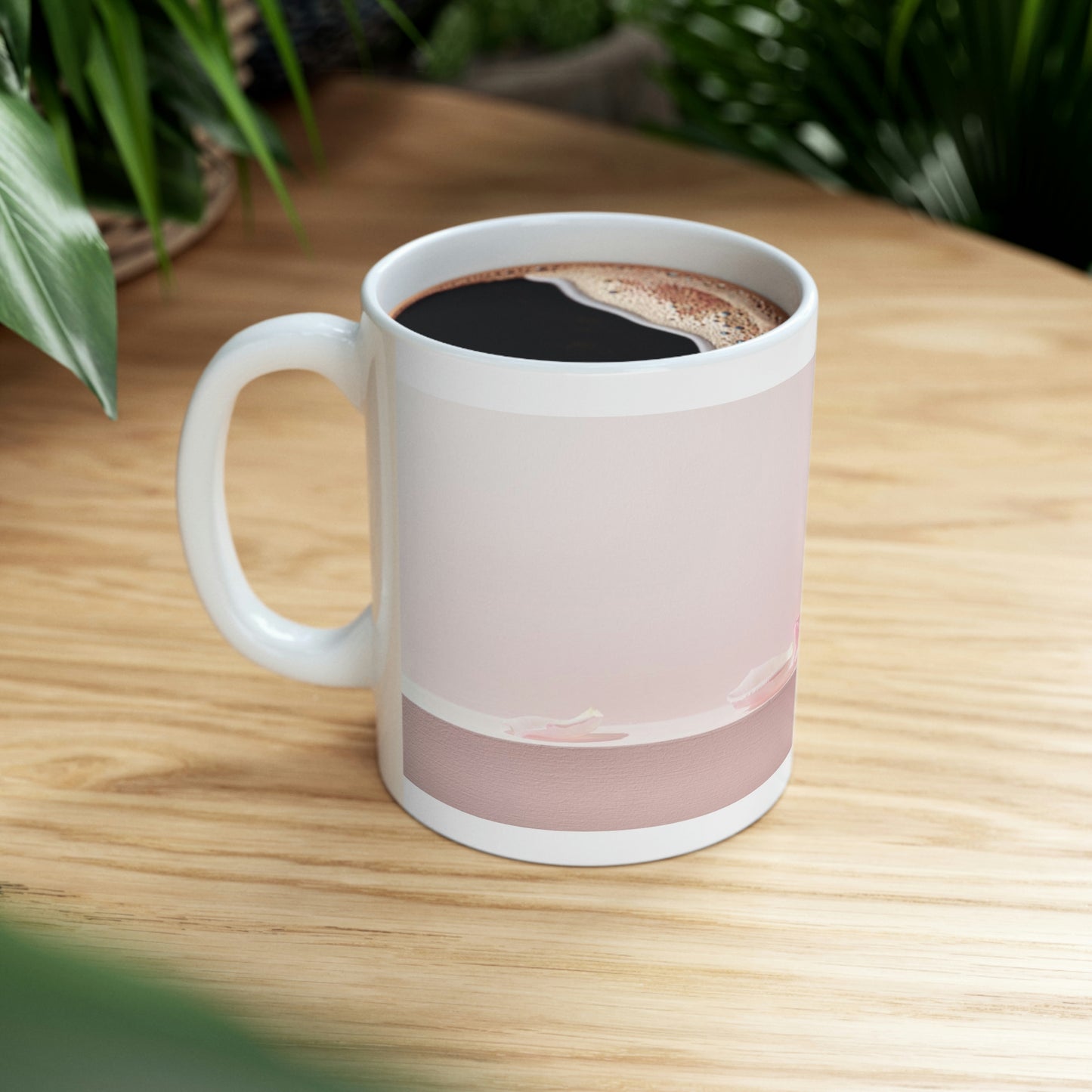 Pink Rose Ceramic Mug 11oz