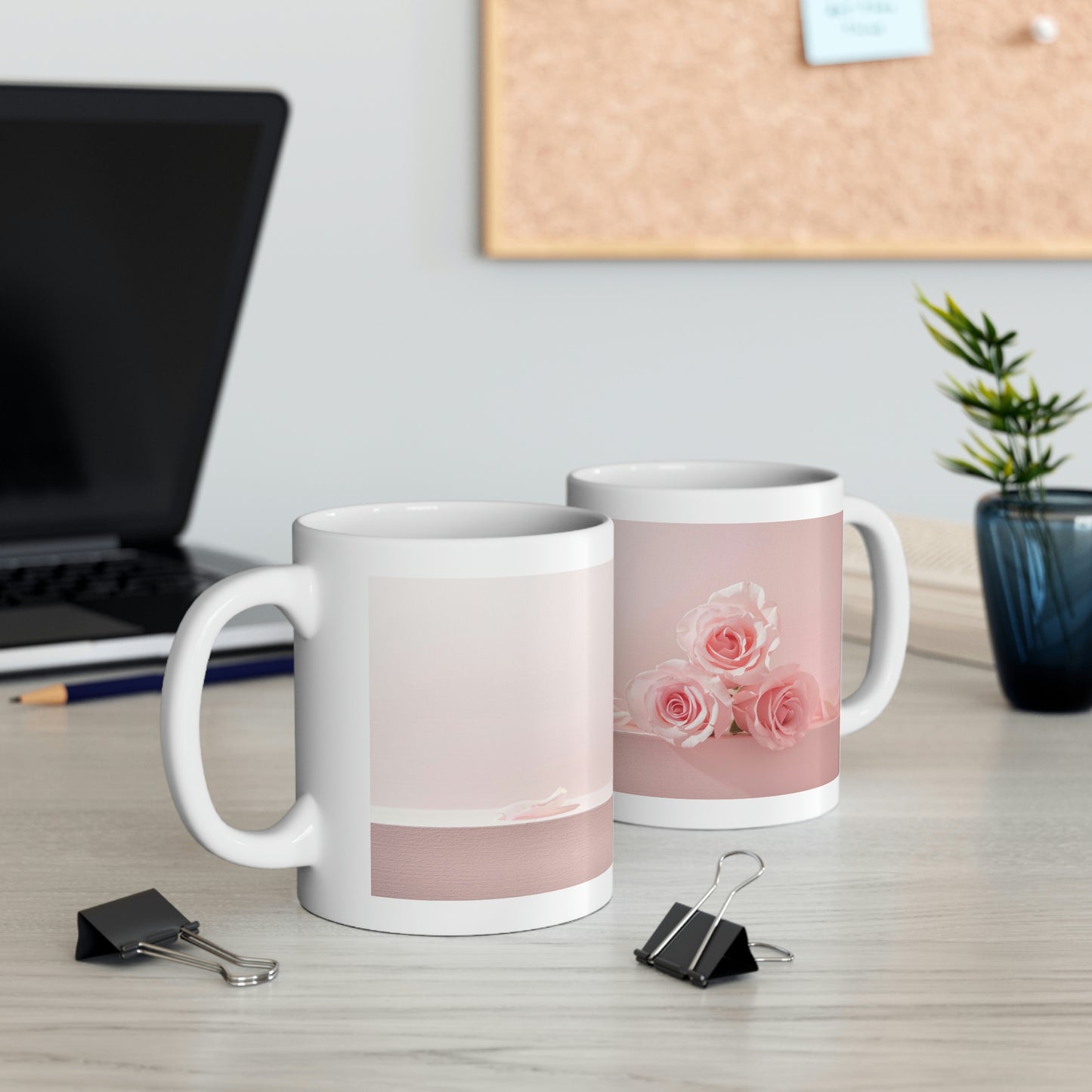 Pink Rose Ceramic Mug 11oz