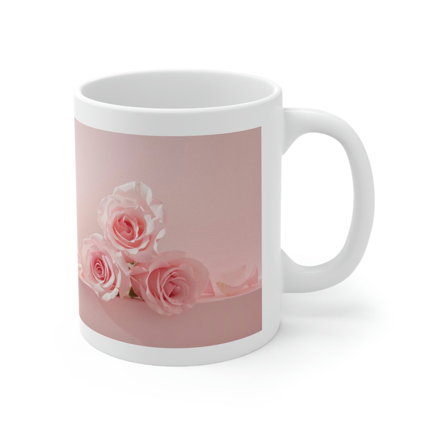 Pink Rose Ceramic Mug 11oz