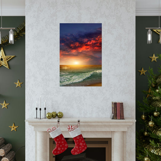 Ocean Sunset Premium Matte Vertical Posters