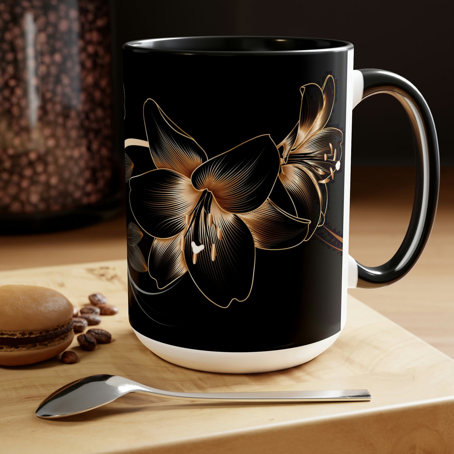 Two-Tone Coffee Mugs, 15oz