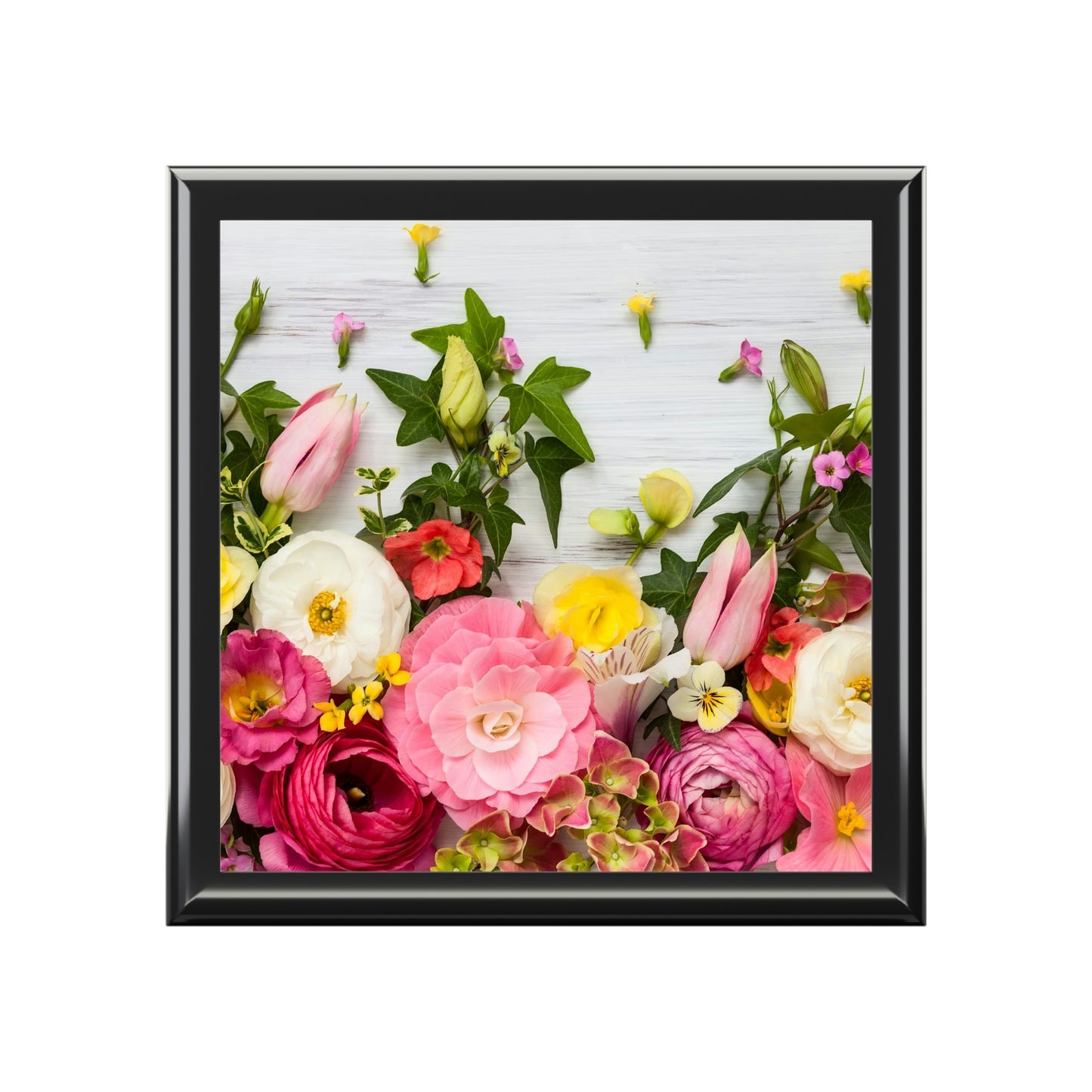 Mixed Flowers Jewelry Box
