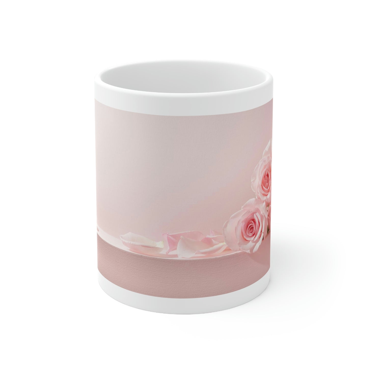 Pink Rose Ceramic Mug 11oz