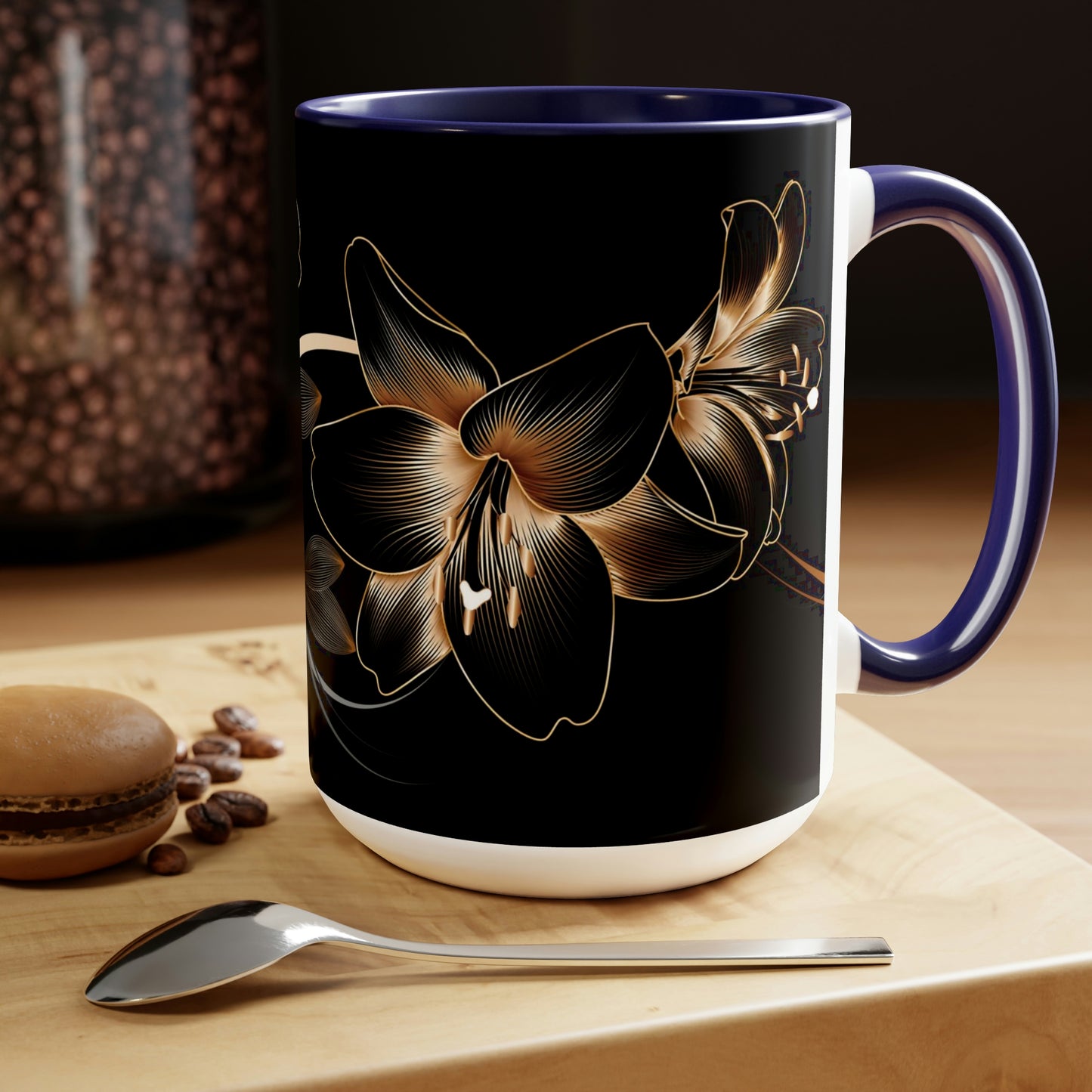 Two-Tone Coffee Mugs, 15oz