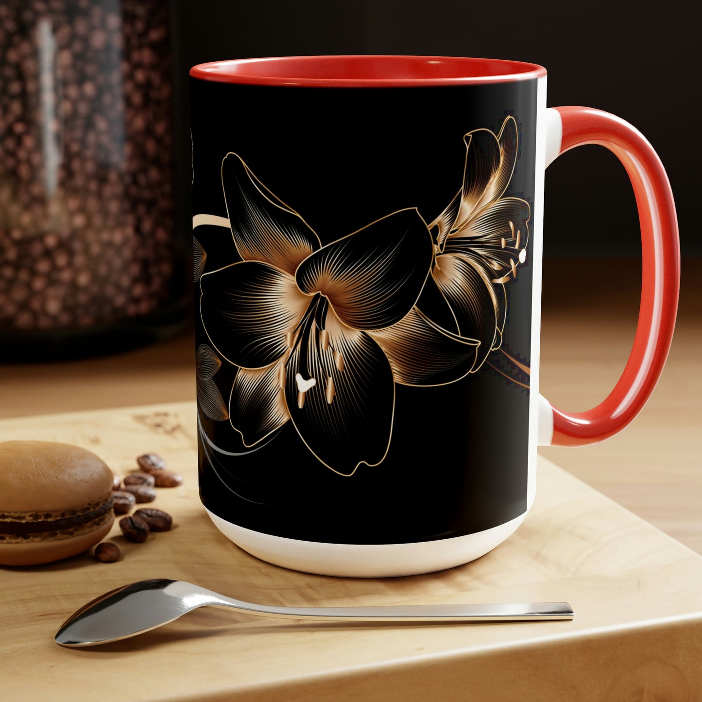 Two-Tone Coffee Mugs, 15oz