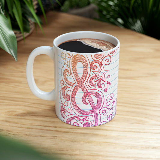 Music Ceramic Mug 11oz